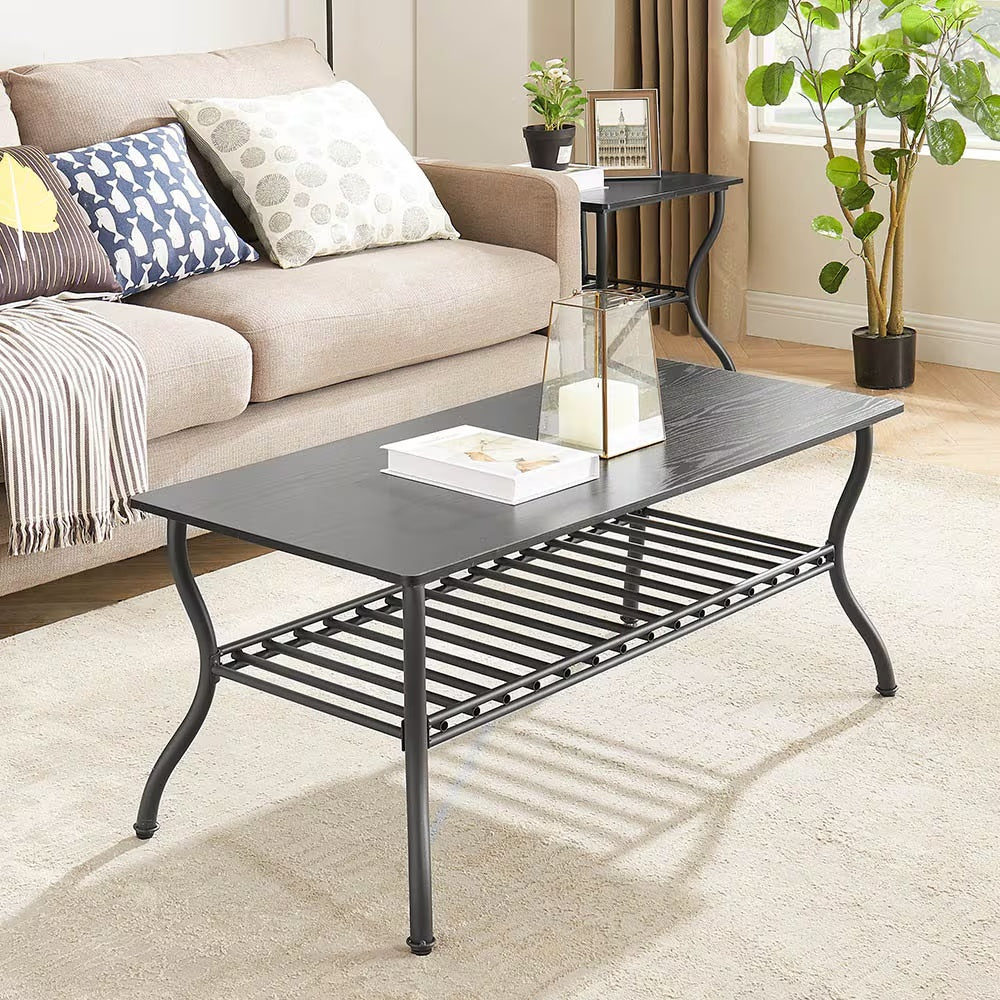 Contemporary 3 Piece Coffee Table End Table Set Home Office