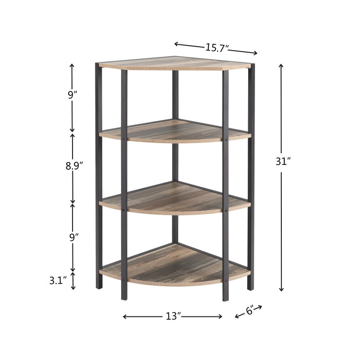 4-Tier Corner Shelf Multi purpose Display Storage Stand Home Office Decor Furniture