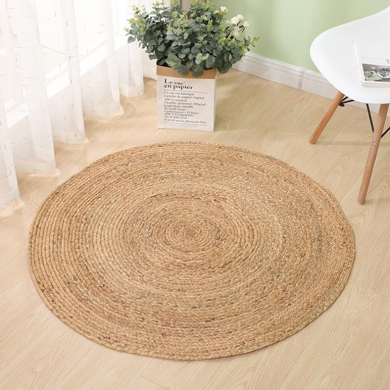 Circular Natural Rattan Grass Woven Rug 32"