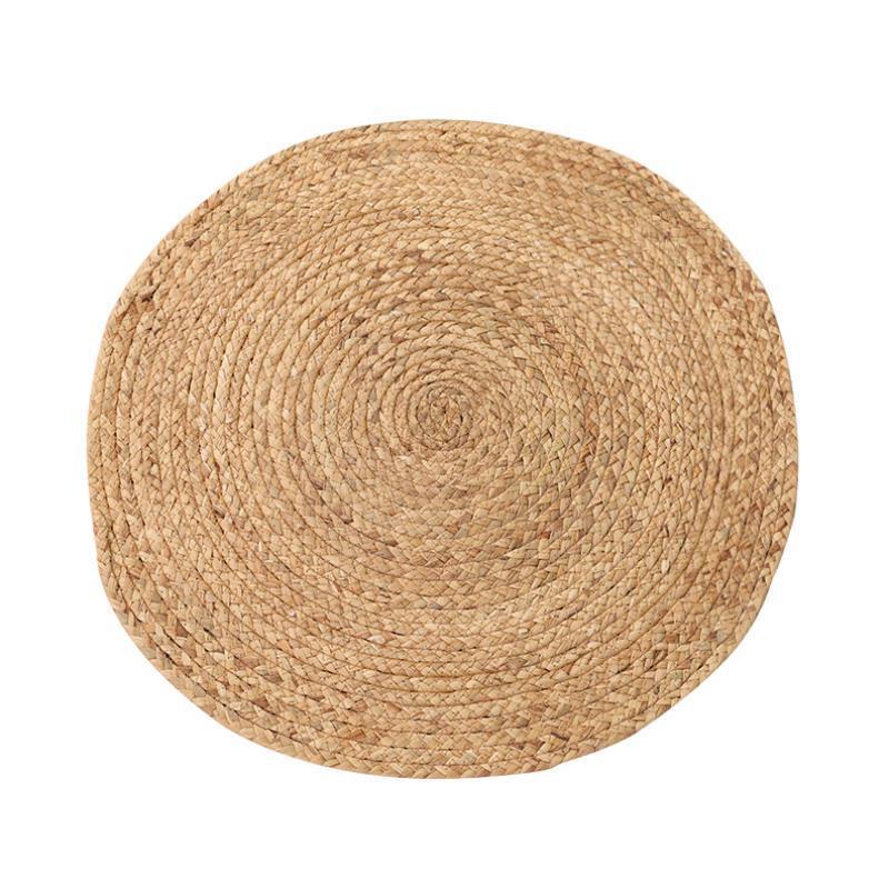 Circular Natural Rattan Grass Woven Rug 32"