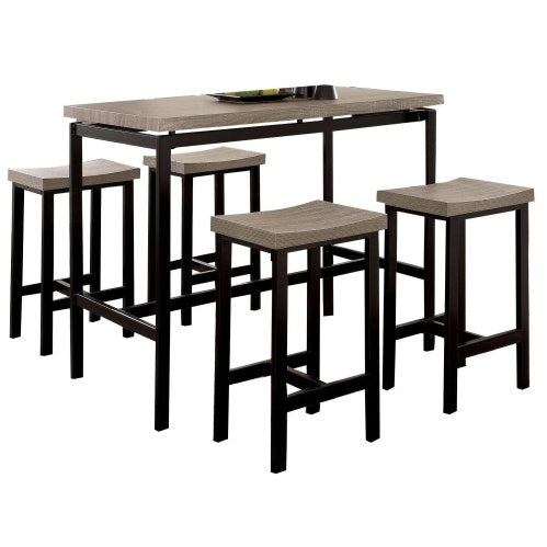 5 Pc Counter Height Bar Table and Barstool Set