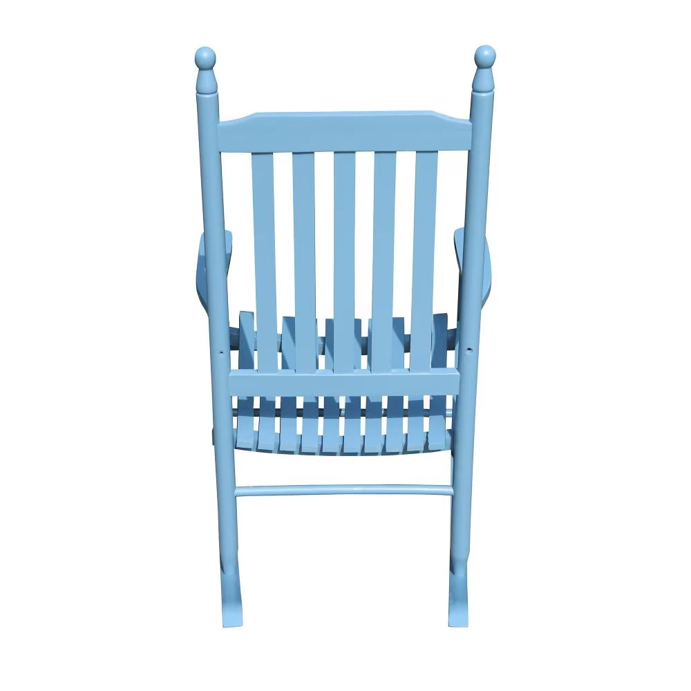 Classic Wooden Rocking Chair, Blue, Nursery, Bedroom, Porch Decor