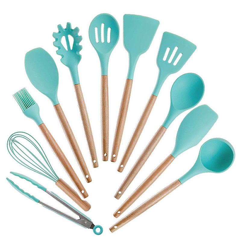 Silicone Kitchenware With Wooden Handle