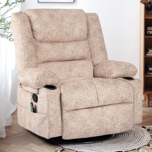 Swivel Lounger Recliner Chair With Massage And Heating