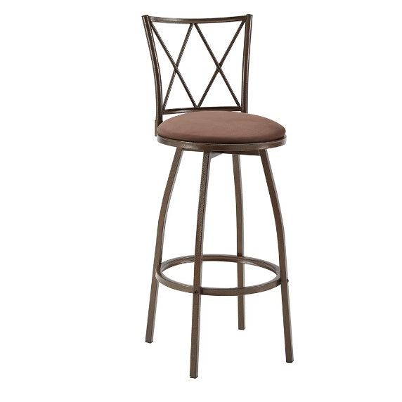 Set of 2 Metal Bar Stools