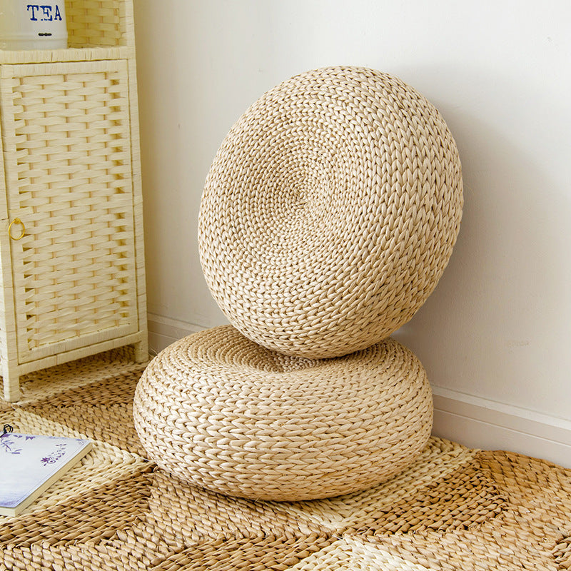 Natural Straw Pouf Grass Cushion