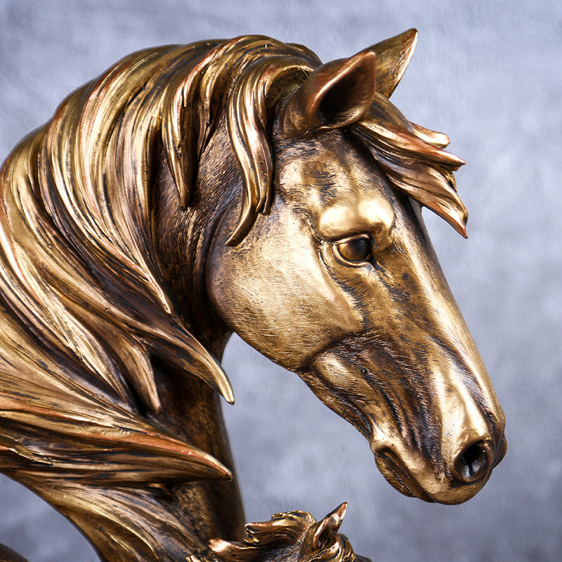 Gorgeous Horse Sculpture Statue Bronze Finish