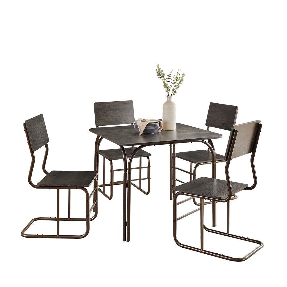 5-Piece Wood Table  with Chairs