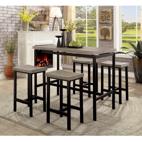 5 Pc Counter Height Bar Table and Barstool Set