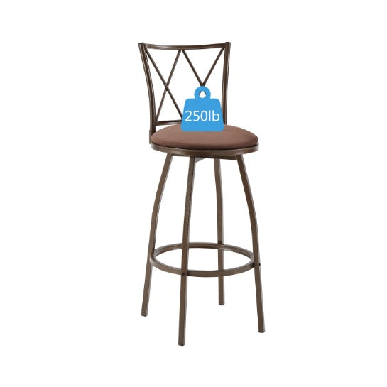 Set of 2 Metal Bar Stools