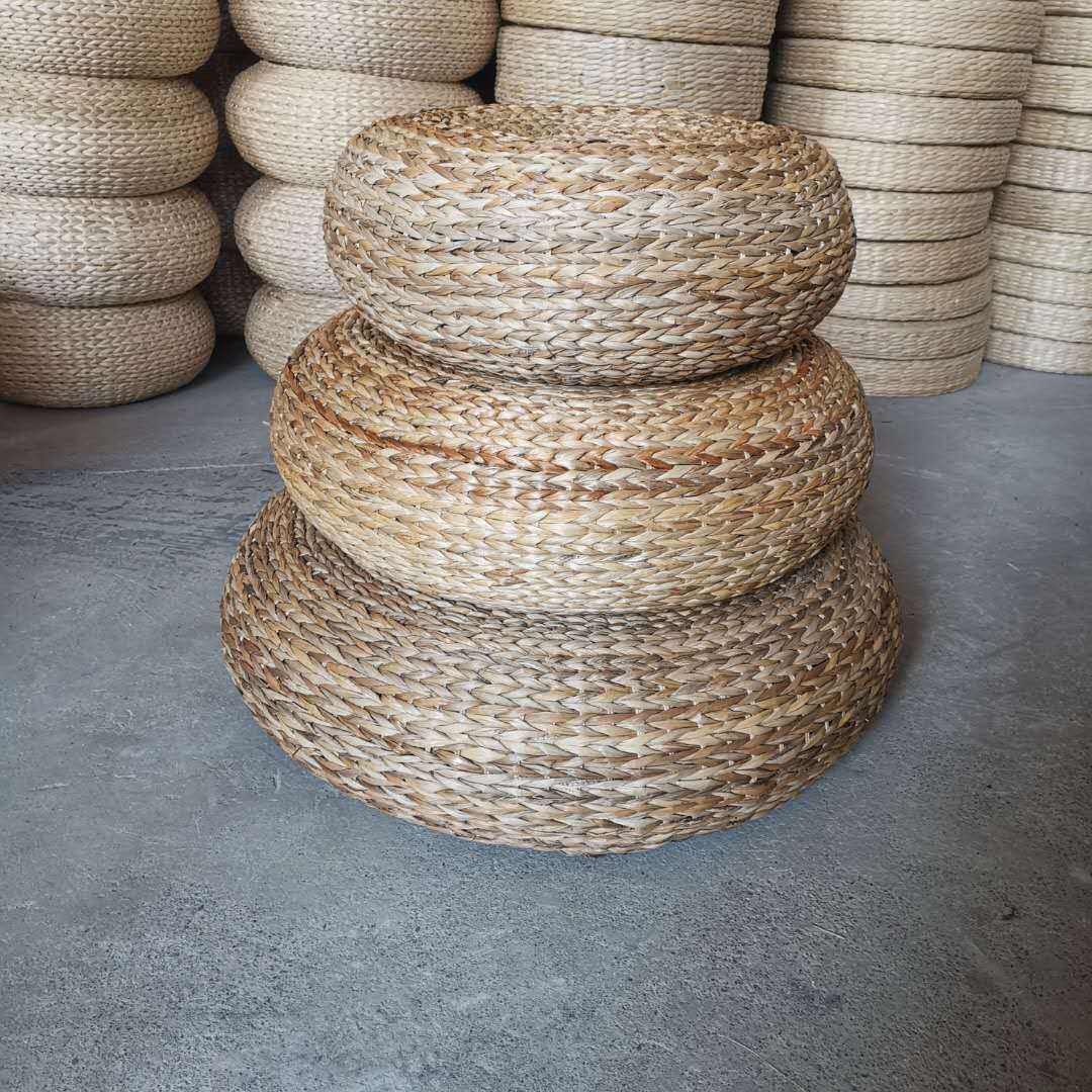 Natural Straw Pouf Grass Cushion