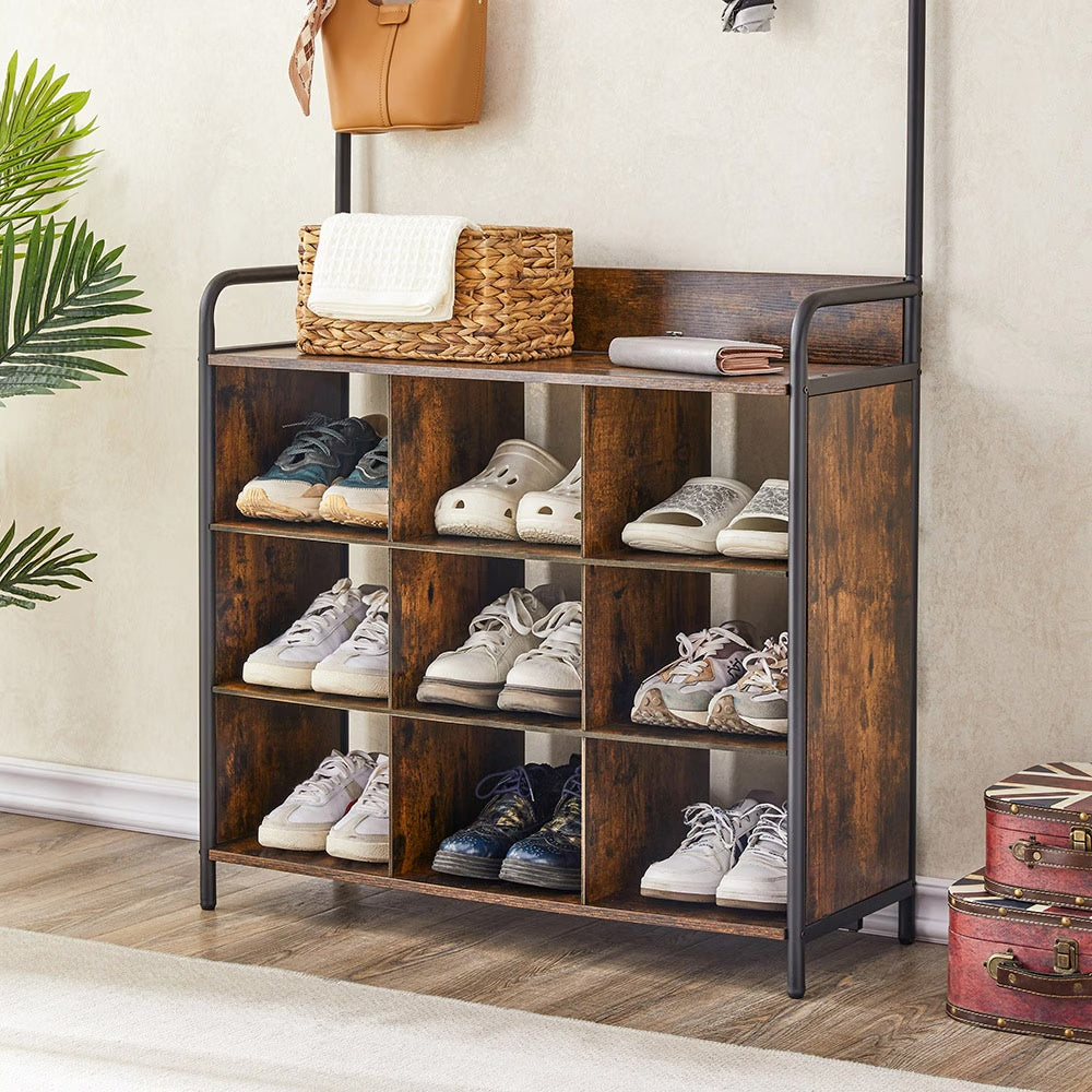 Wood/Metal Cot Rack Shoe Storage