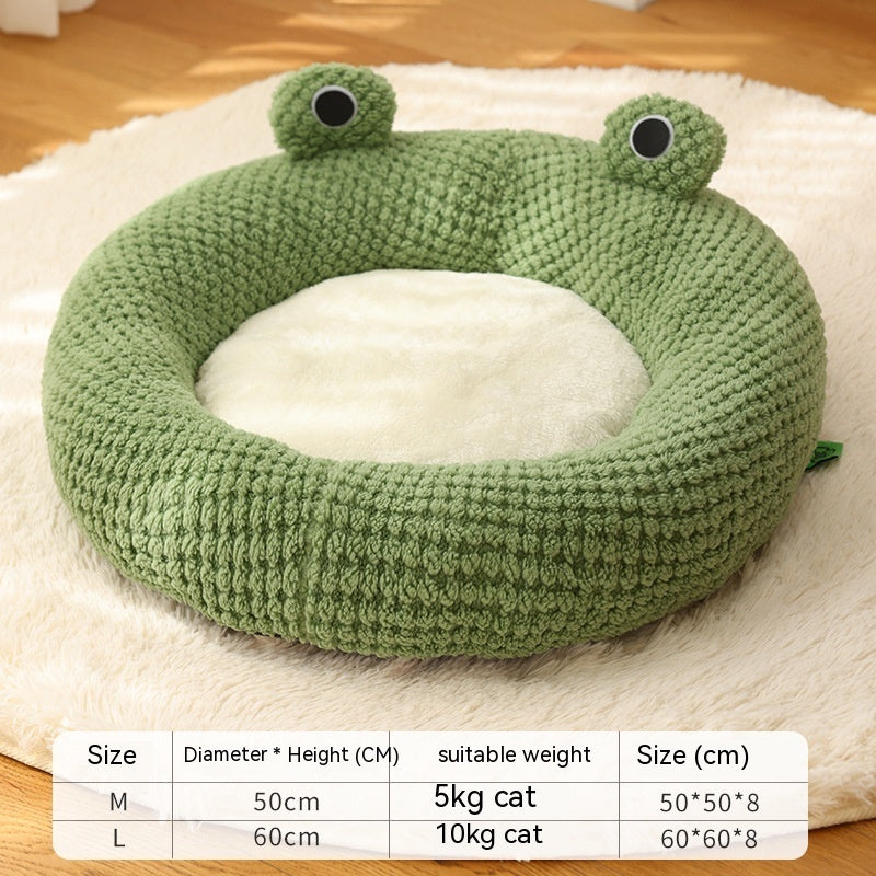 Warm Plush Pet Bed Little Frog Series Pet House Nest for Small Pets