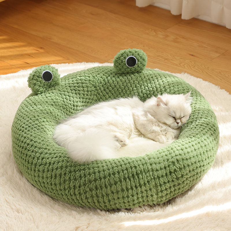 Warm Plush Pet Bed Little Frog Series Pet House Nest for Small Pets