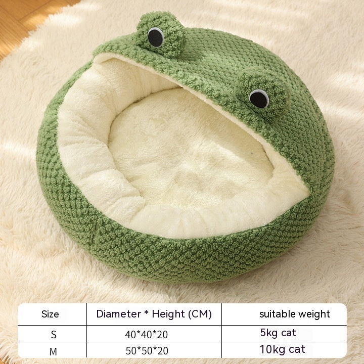 Warm Plush Pet Bed Little Frog Series Pet House Nest for Small Pets